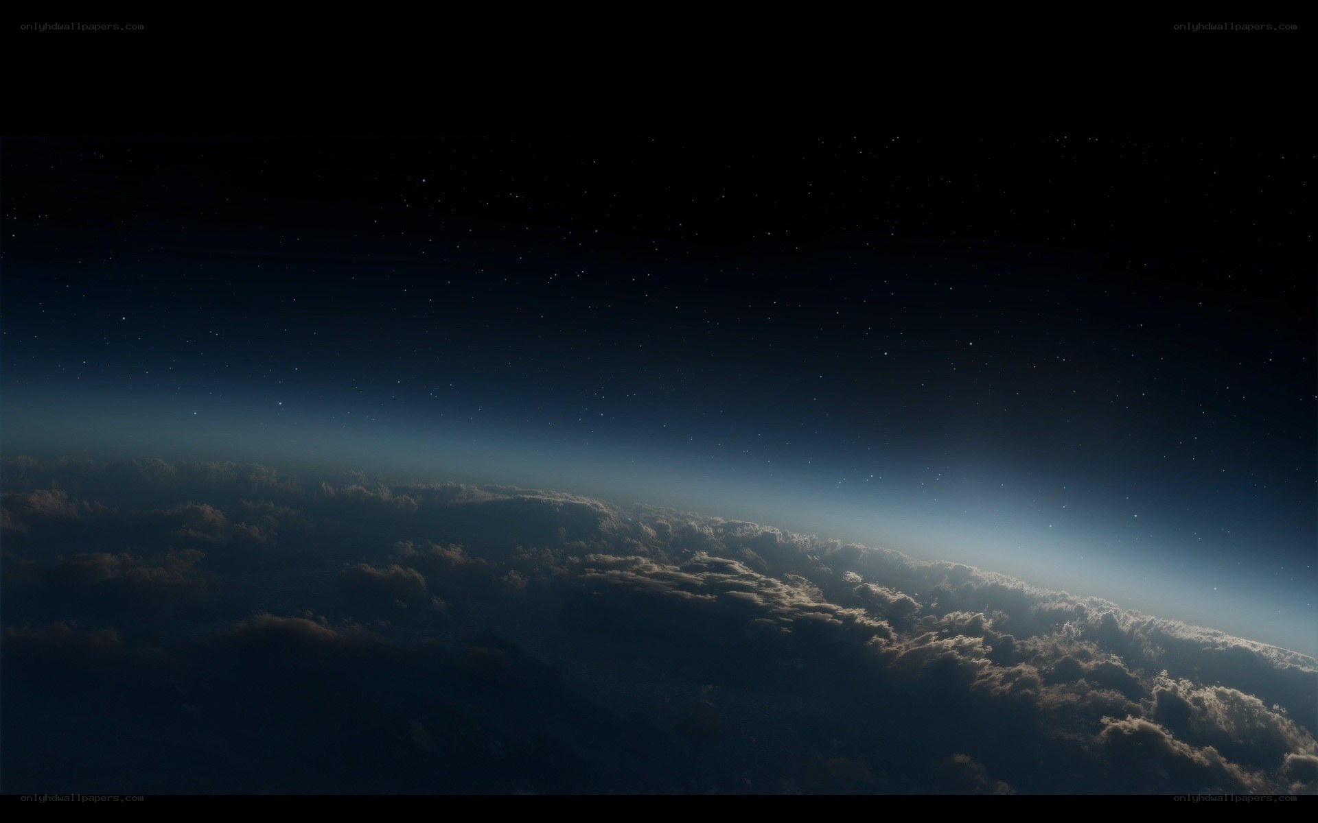 Earth from space at night