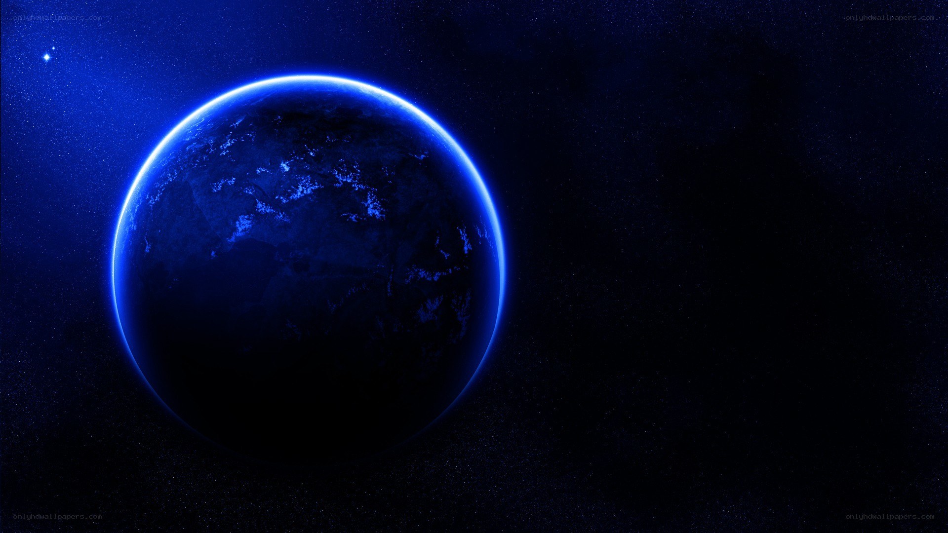 Earth from space at night