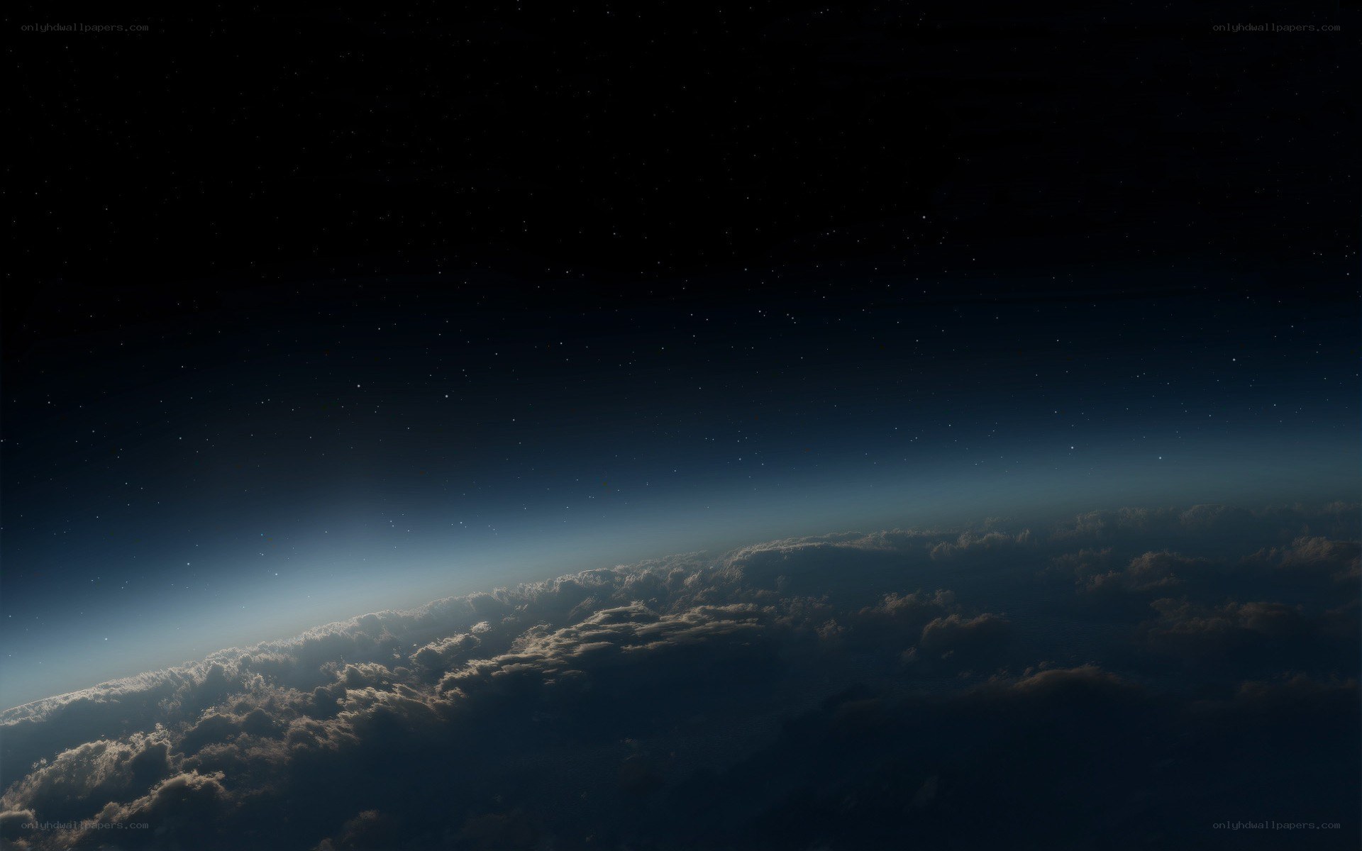 Earth from space at night