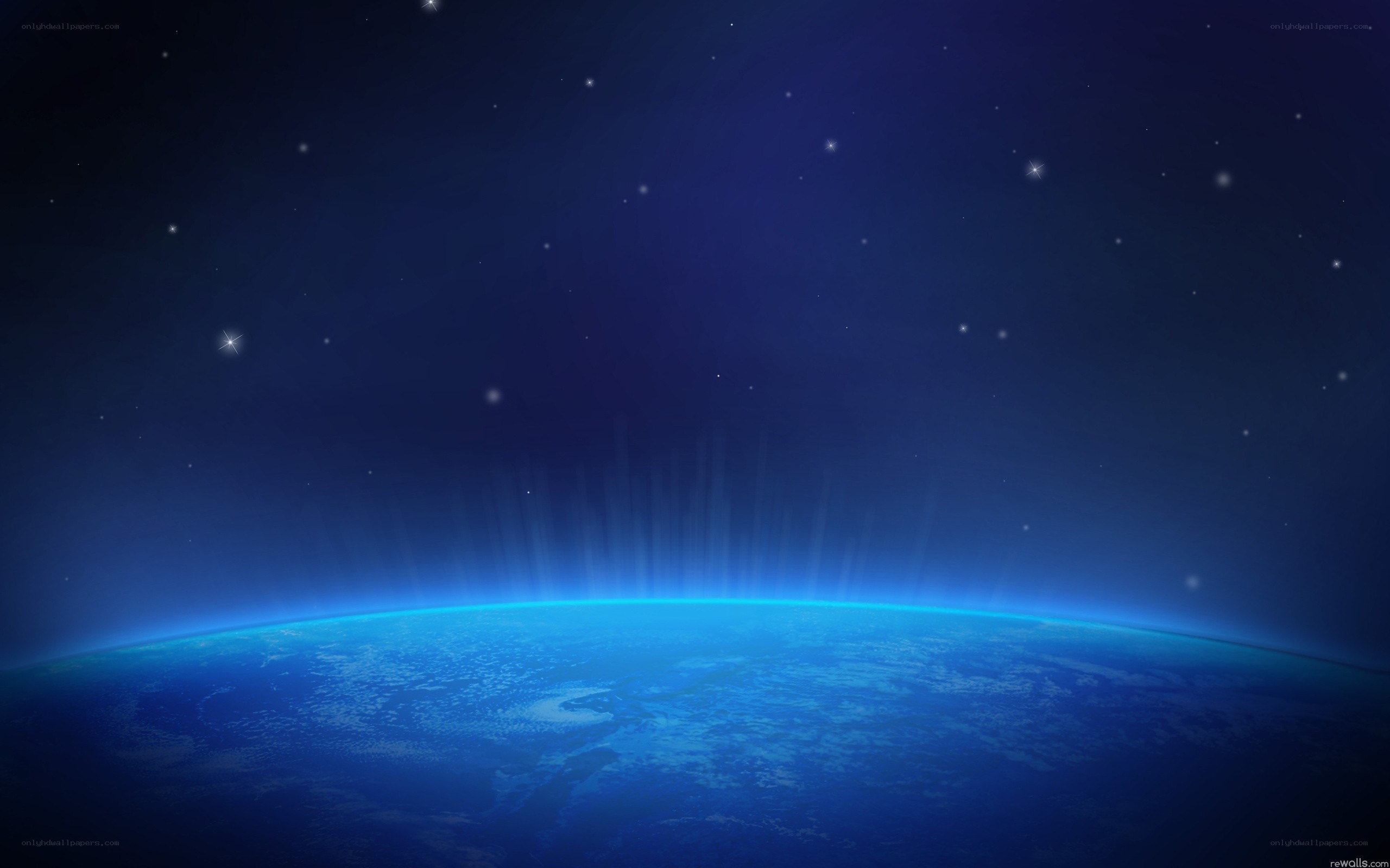 Earth from space at night