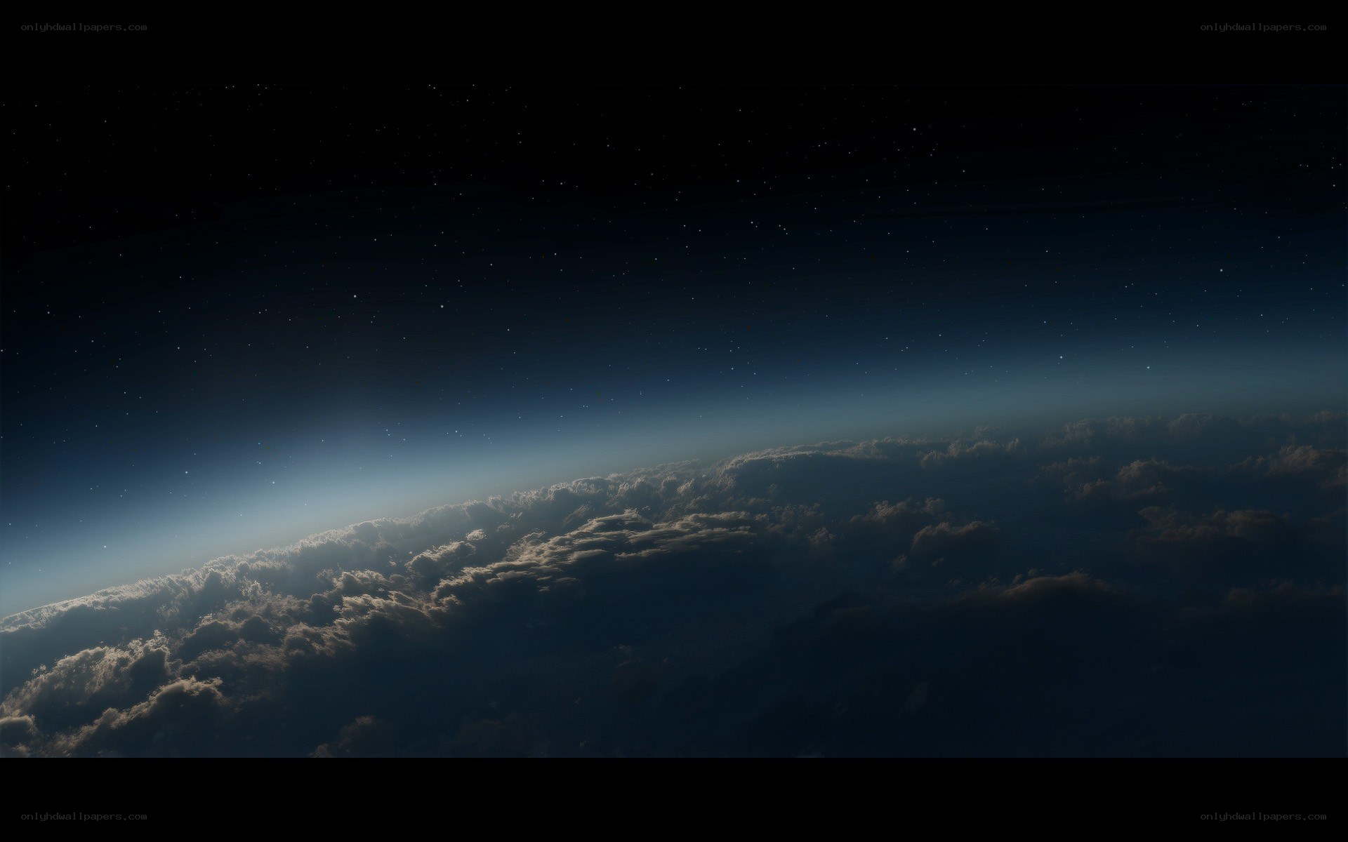Earth from space at night