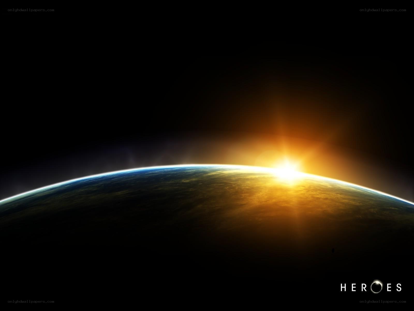 Earth from space at sunrise