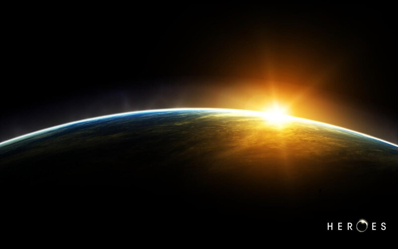 Earth from space at sunrise