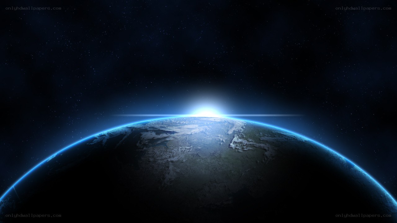 Earth from space at sunrise