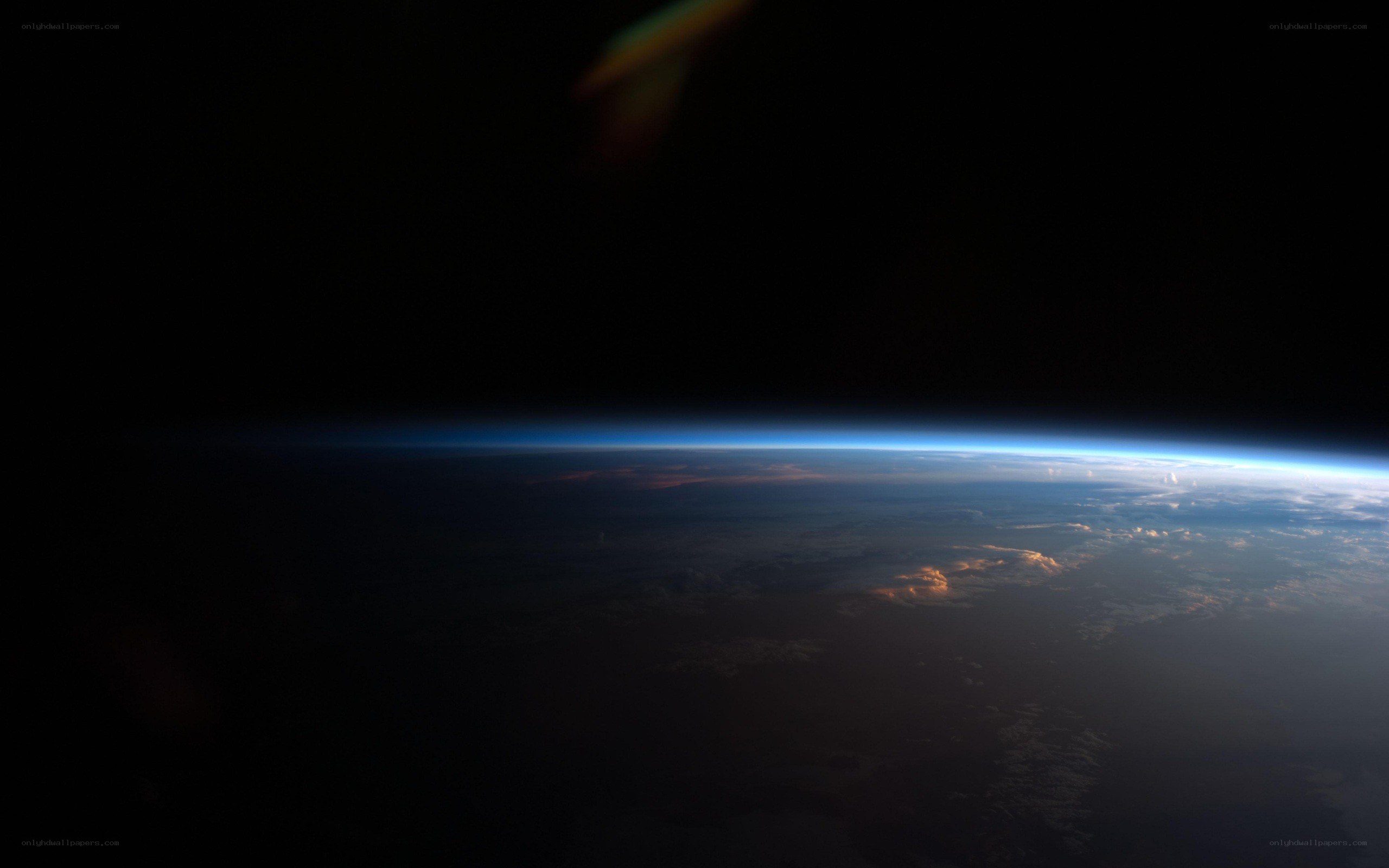 Earth from space at sunrise