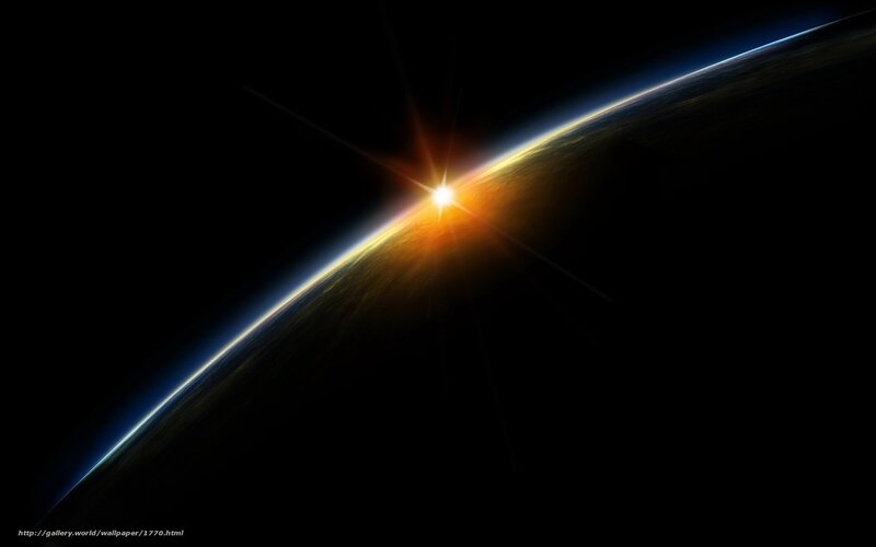 Earth from space at sunrise