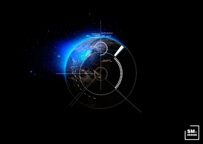 Earth from Space — Black, Dramatic, Night, Digital Art