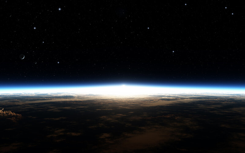 Earth from Space — Black, Serene