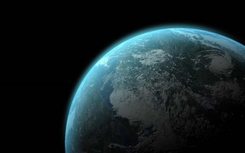 Earth from Space — Blue, Dramatic, 3d Render, Planet