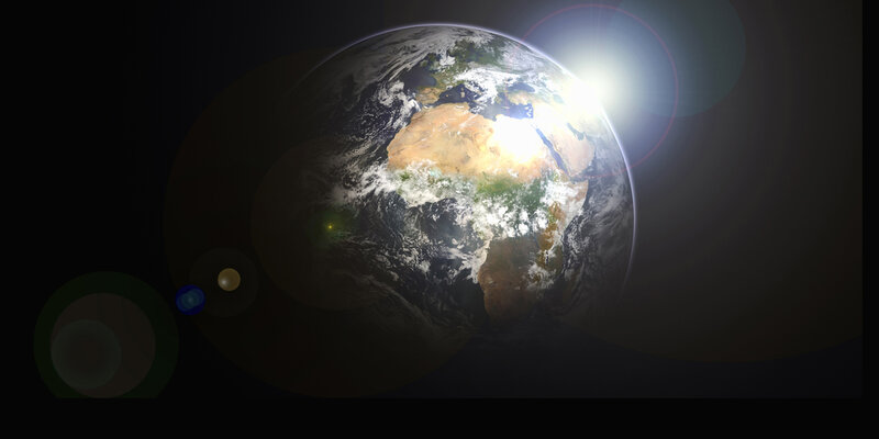 Earth from Space — Blue, Dramatic, Day