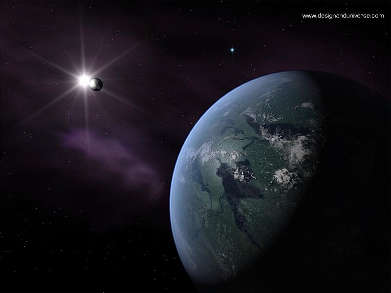 Earth from Space — Blue, Dramatic, Night, Digital Art, Sun