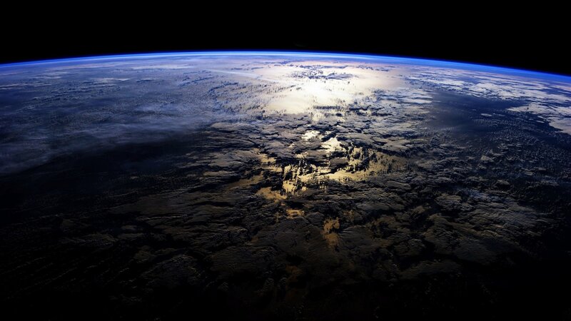 Earth from Space — Blue, Dramatic, Night, Photograph, Clouds, Atmosphere