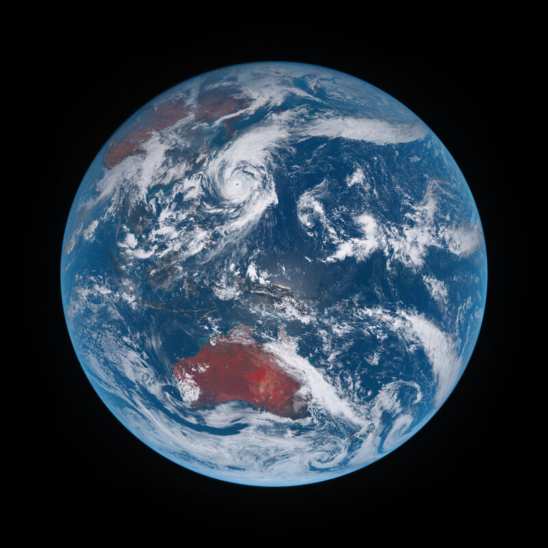 Earth from Space — Blue, Dramatic, Photograph, Australia