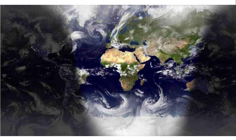 Earth from Space — Blue, Dramatic, Photograph, Clouds, Continents