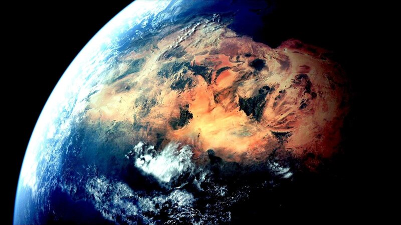 Earth from Space — Blue, Dramatic, Photograph, Clouds, Desert, Ocean
