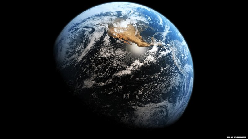 Earth from Space — Blue, Dramatic, Photograph, Clouds, Ocean, Continent