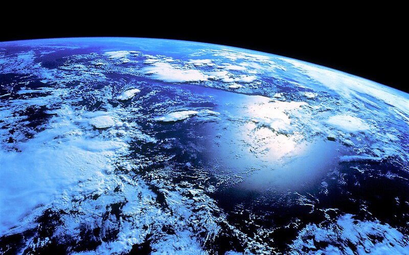 Earth from Space — Blue, Dramatic, Photograph, Clouds, Ocean, Landmass