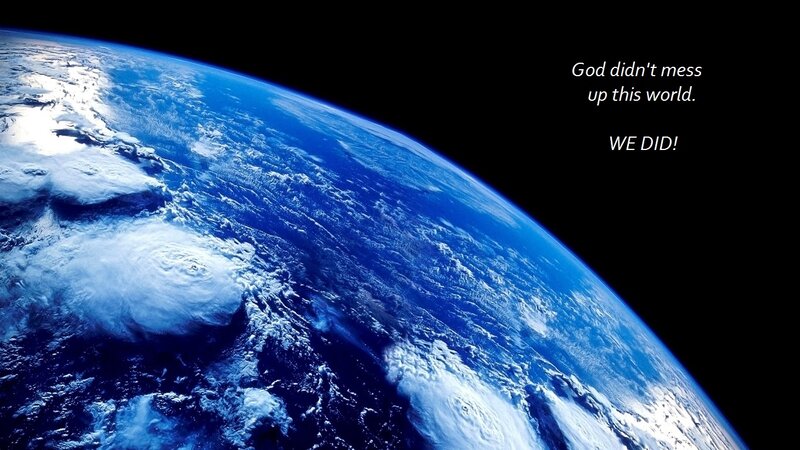 Earth from Space — Blue, Dramatic, Photograph, Clouds, Ocean, Text