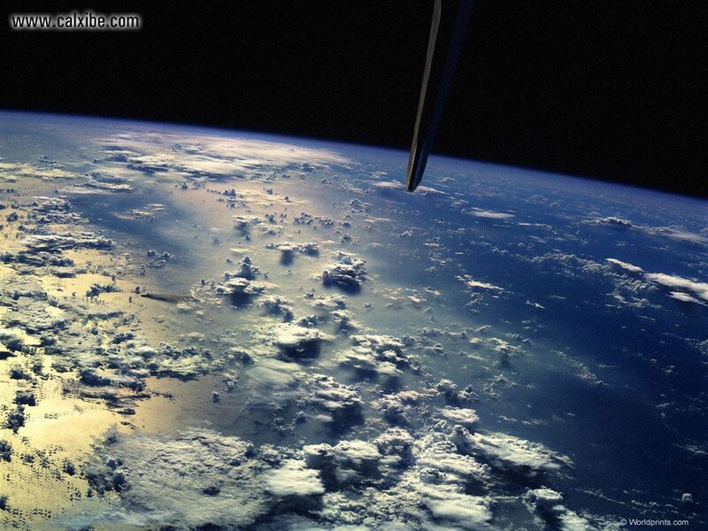 Earth from Space — Blue, Dramatic, Photograph, Clouds, Spacecraft Part