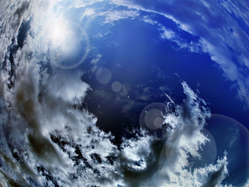 Earth from Space — Blue, Dramatic, Photograph, Clouds, Sunlight, Ocean