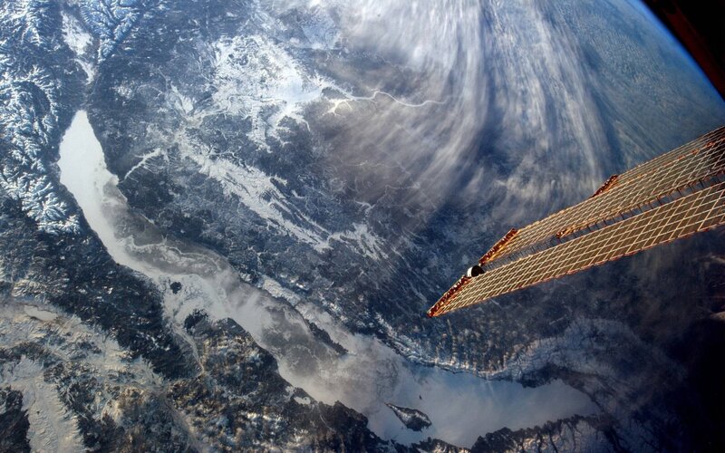 Earth from Space — Blue, Dramatic, Photograph, Mountains