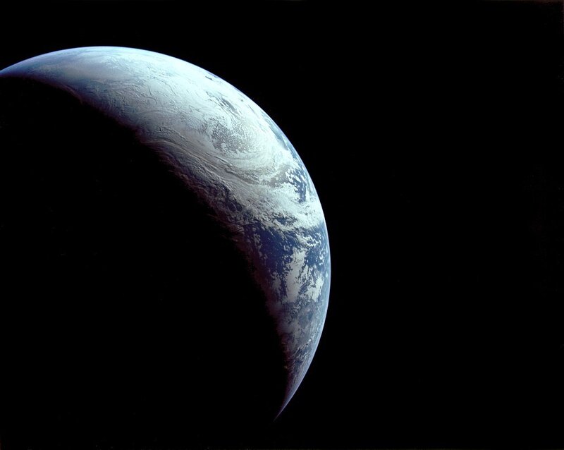 Earth from Space — Blue, Dramatic, Photograph, Planet, Clouds