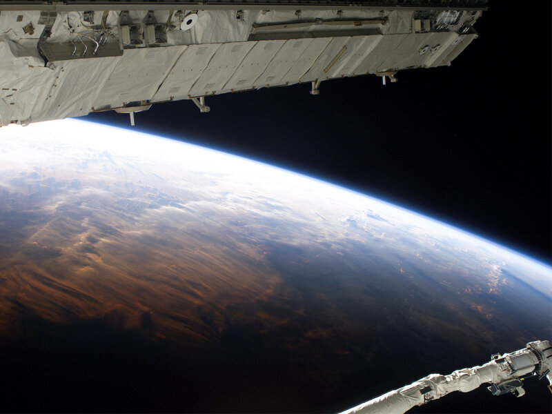 Earth from Space — Blue, Dramatic, Photograph, Space Station, Planet