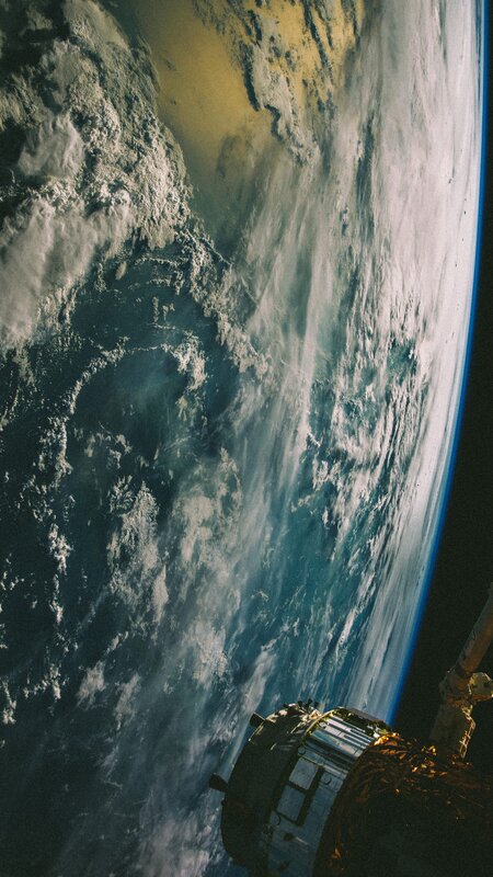 Earth from Space — Blue, Dramatic, Photograph, Spacecraft, Clouds