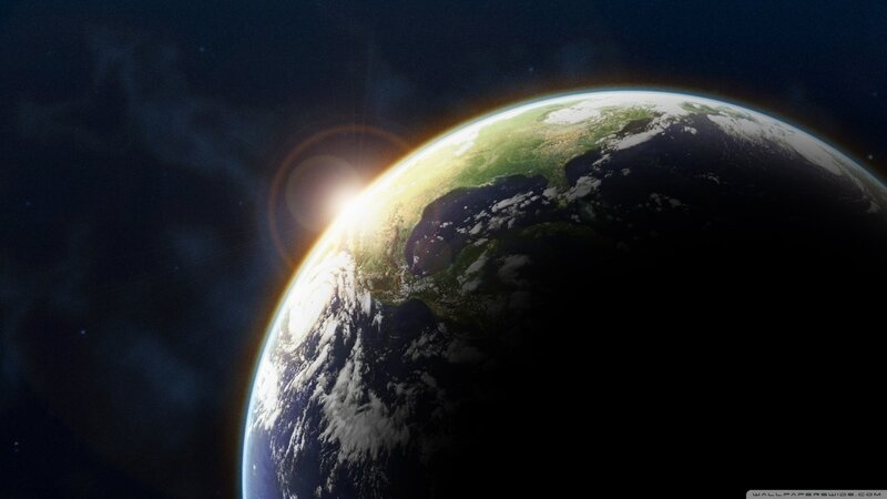 Earth from Space — Blue, Dramatic, Sunrise