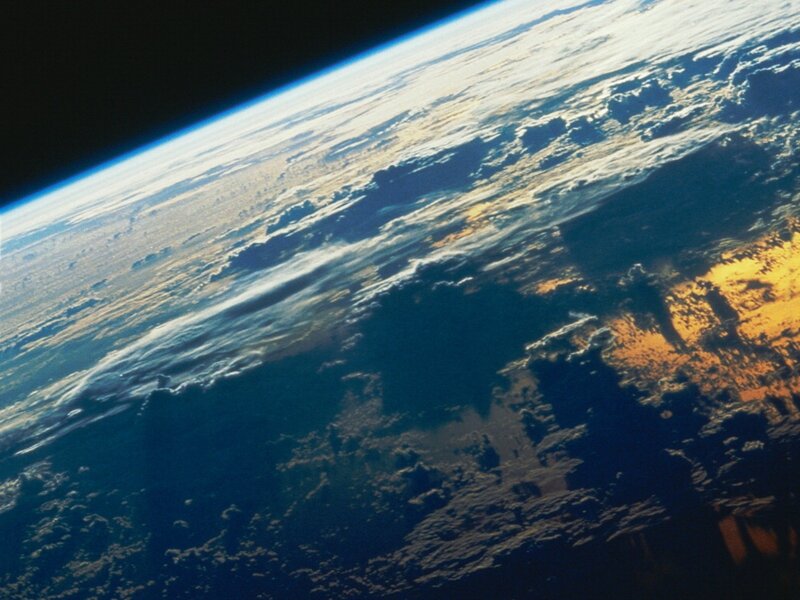 Earth from Space — Blue, Dramatic, Sunset, Photograph, Clouds, Atmosphere