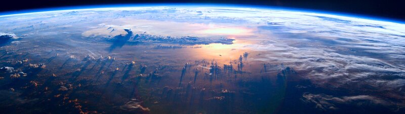 Earth from Space — Blue, Dramatic, Sunset, Photograph, Clouds