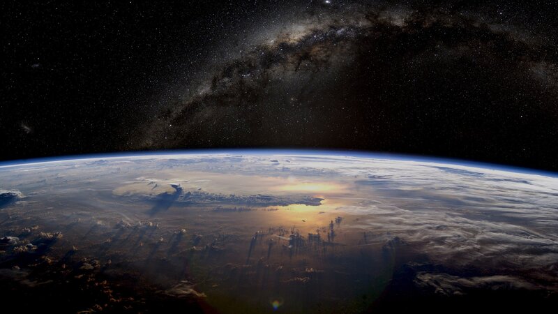 Earth from Space — Blue, Dramatic, Sunset, Photograph