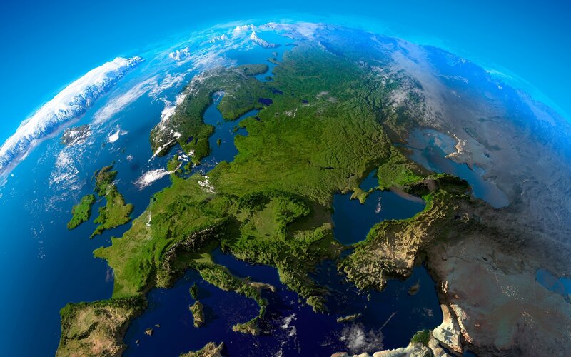 Earth from Space — Blue, Serene, 3d Render, Continent, Ocean