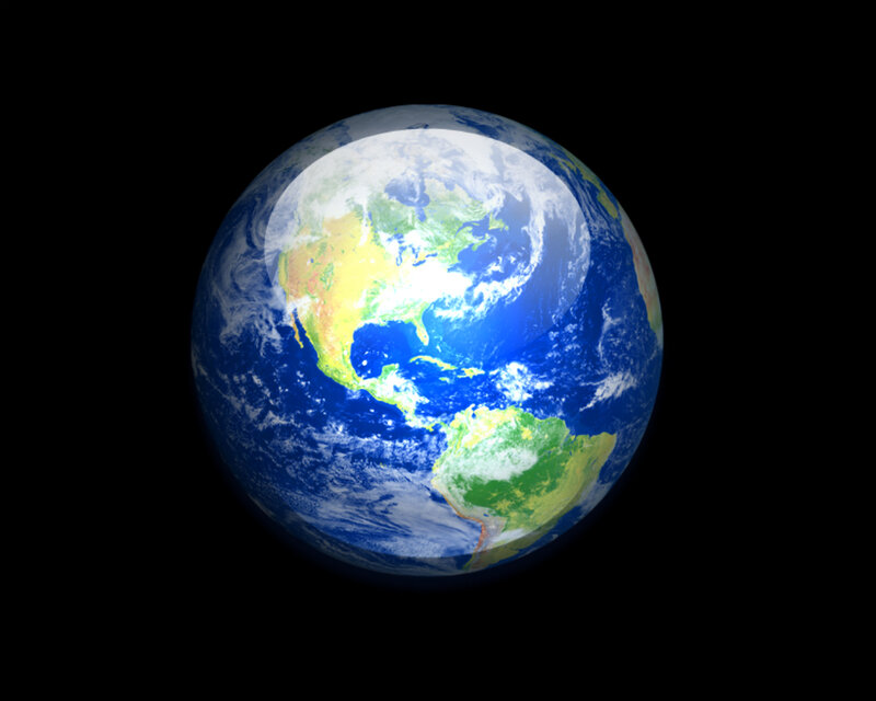 Earth from Space — Blue, Serene, 3d Render, Continent