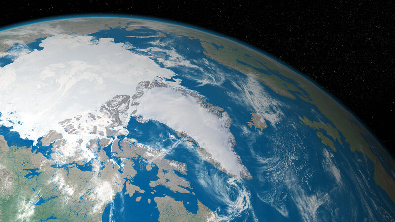 Earth from Space — Blue, Serene, 3d Render, Ice