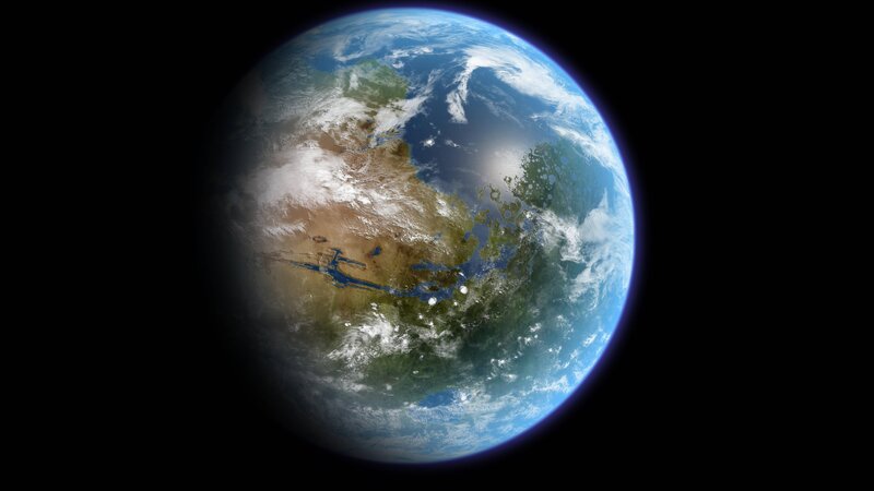 Earth from Space — Blue, Serene, 3d Render, Oceans, Continents