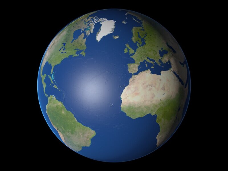 Earth from Space — Blue, Serene, 3d Render, Oceans