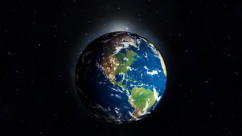 Earth from Space — Blue, Serene, 3d Render, Stars, Clouds, Continents