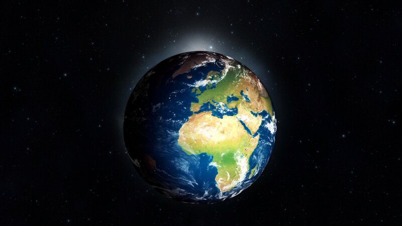 Earth from Space — Blue, Serene, 3d Render, Stars, Continent, Ocean