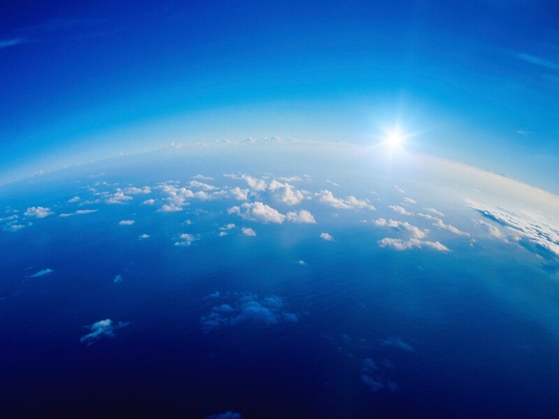 Earth from Space — Blue, Serene, Afternoon