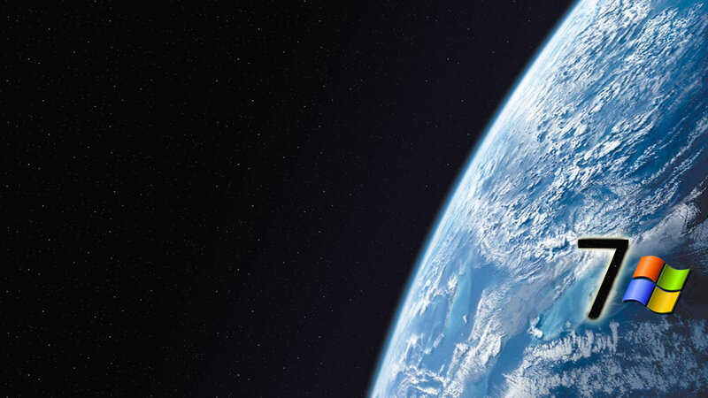 Earth from Space — Blue, Serene, Digital Art, Stars, Clouds, Logo