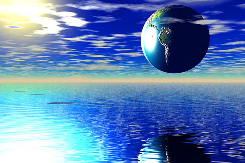Earth from Space — Blue, Serene, Morning