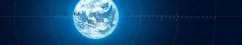 Earth from Space — Blue, Serene, Night, Digital Art, Satellites