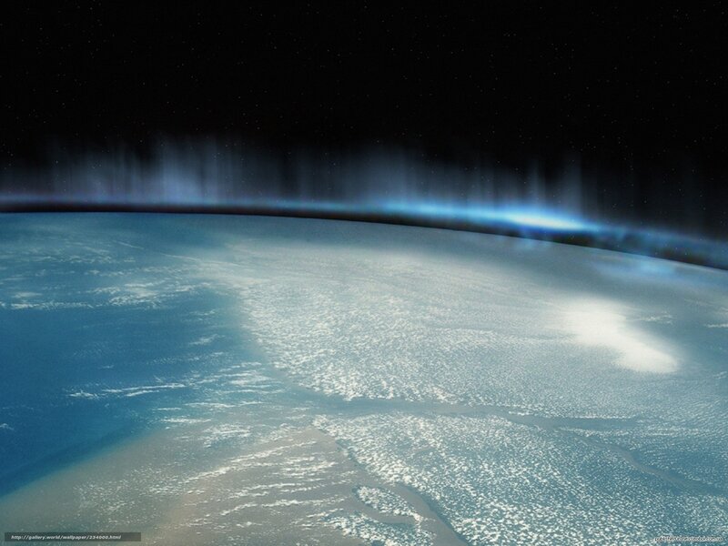 Earth from Space — Blue, Serene, Night, Photograph, Clouds, Atmosphere