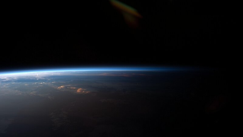 Earth from Space — Blue, Serene, Night, Photograph, Planet