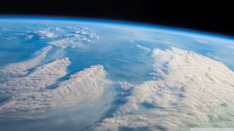 Earth from Space — Blue, Serene, Photograph, Clouds, Atmosphere, Ocean