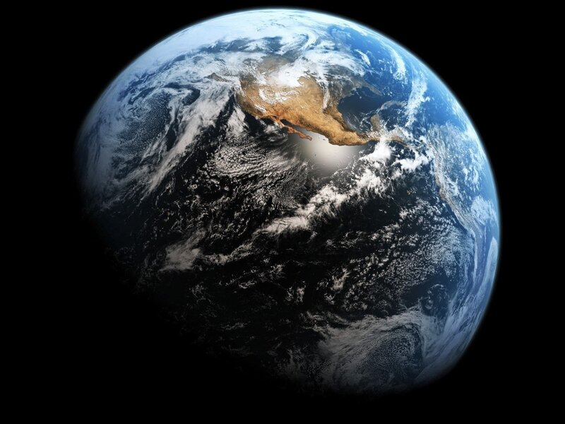 Earth from Space — Blue, Serene, Photograph, Clouds, Ocean, Continent