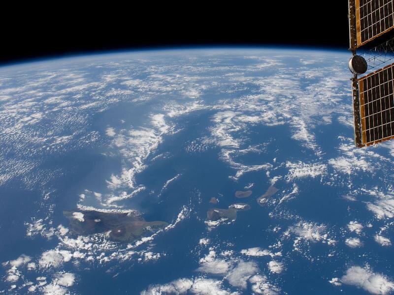Earth from Space — Blue, Serene, Photograph, Clouds, Ocean, Satellite