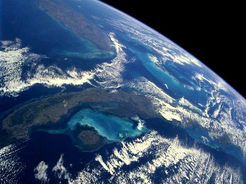 Earth from Space — Blue, Serene, Photograph, Clouds, Ocean