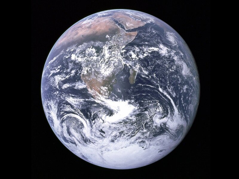 Earth from Space — Blue, Serene, Photograph, Clouds, Oceans, Continent, White, Brown